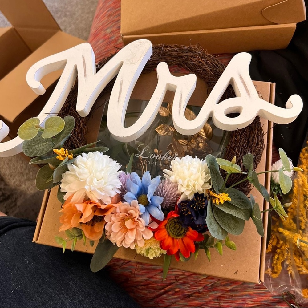 Mr and Mrs wreaths.